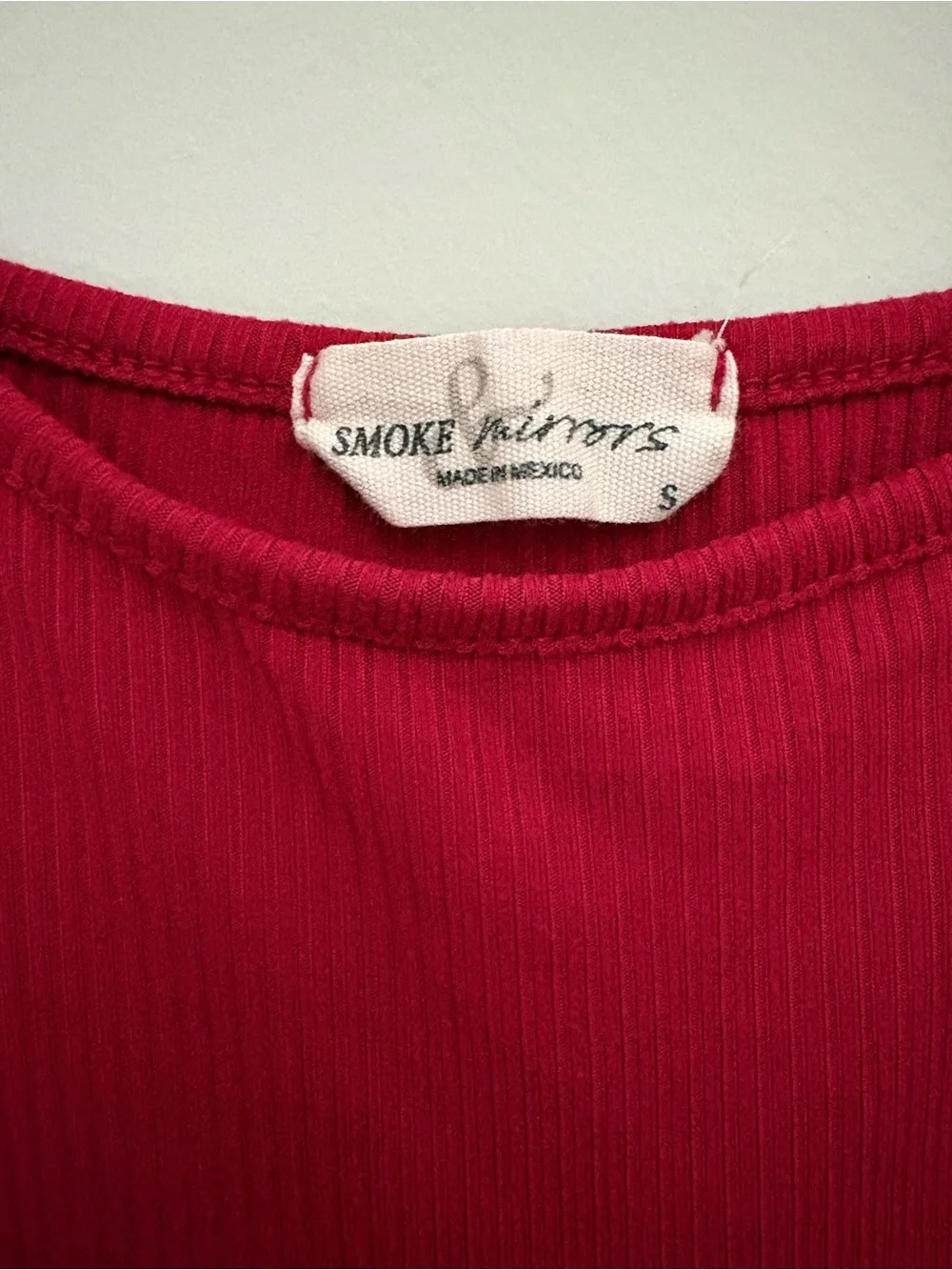 Classic Red Ribbed Camisole Dress